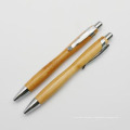 Retractable Wooden Bamboo Pen with Clip (XL-11207)